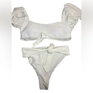 Chic Hayden White Bikini Set size L